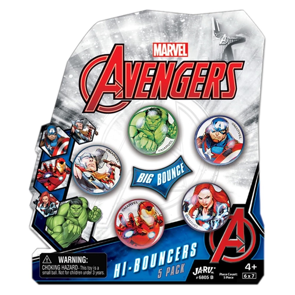 Marvel Avengers Big Bounce Hi-Bouncers 5 Pack 1.2 inches Balls Toy by JA-RU